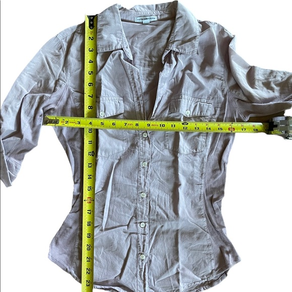 Standard James Perse Contrast Panel Blouse Light Purple - Picture 3 of 7